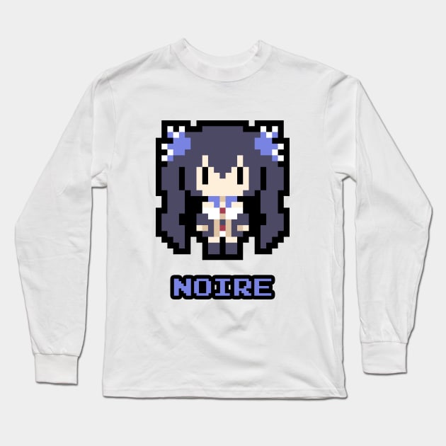 Hyperdimension Neptunia Pixel Art Noire Long Sleeve T-Shirt by Otakuteland